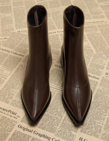 Botine SHEIN, maro