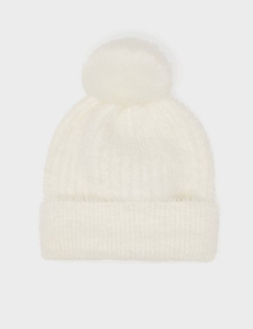 Caciula Bershka, alb, UNIVERSAL