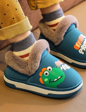 
						Papuci de Casa Shein Kids, bleumarin