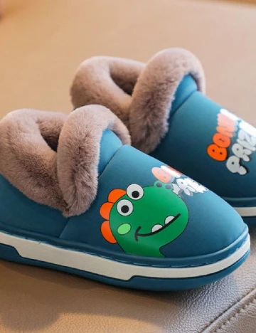 Papuci de Casa Shein Kids, bleumarin