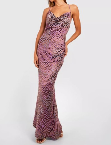 
						Rochie lunga Boohoo, mov