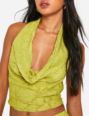 
						Top Boohoo, verde
