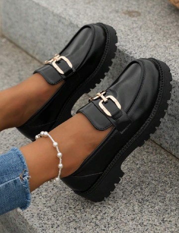 
						Mocasini SHEIN, negru