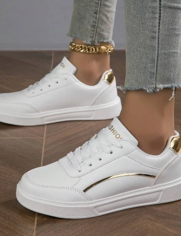 Adidasi SHEIN, alb Alb