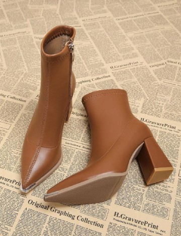 Botine SHEIN, maro