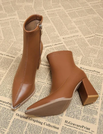 Botine SHEIN, maro