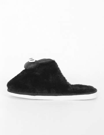 
						Papuci de Casa Shein Kids, negru