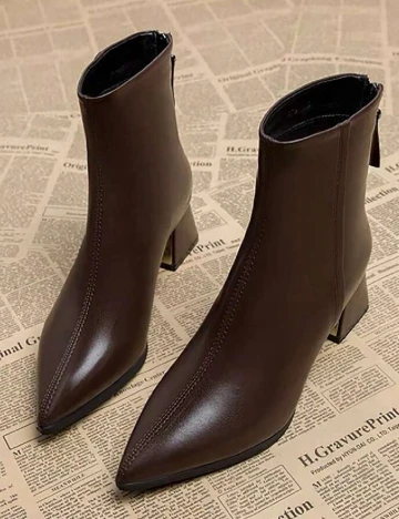 Botine SHEIN, maro Maro