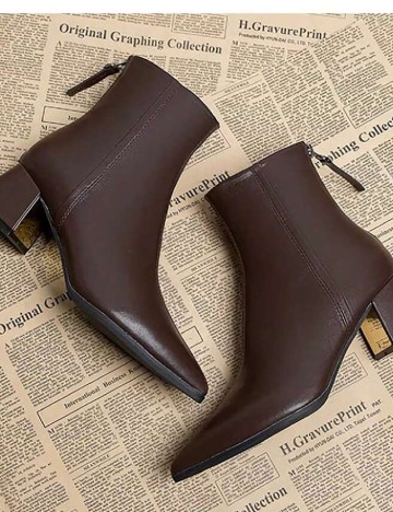 Botine SHEIN, maro