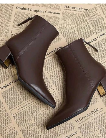 Botine SHEIN, maro Maro