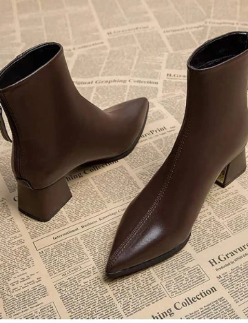 Botine SHEIN, maro Maro