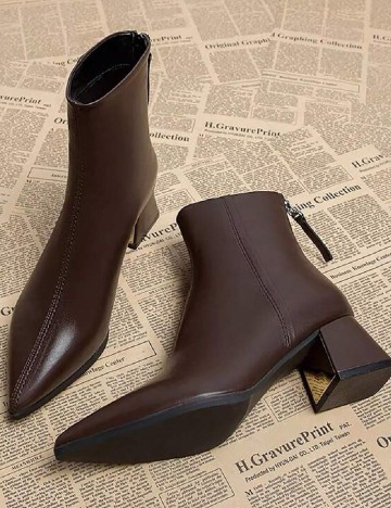 Botine SHEIN, maro