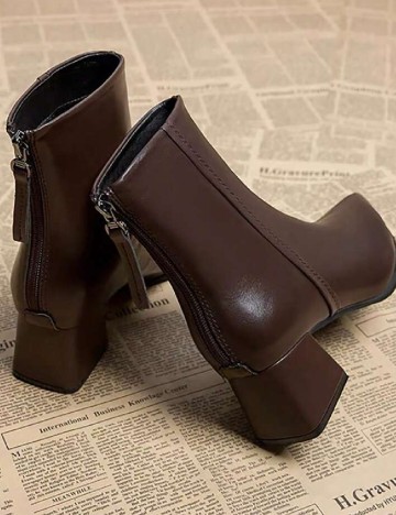 Botine SHEIN, maro