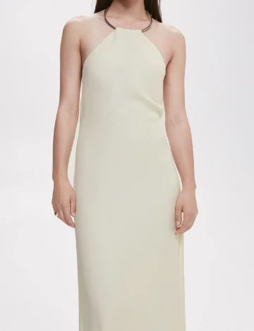 Rochie lunga Mango, crem Crem