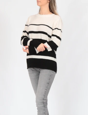 Bluza Vero Moda, alb/negru