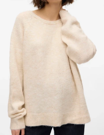 Pulover reversibil Vero Moda, crem