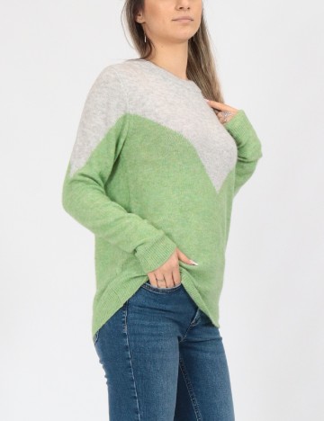 Bluza Vero Moda, verde/gri