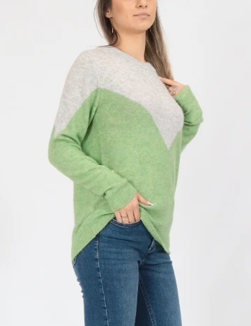 Bluza Vero Moda, verde/gri