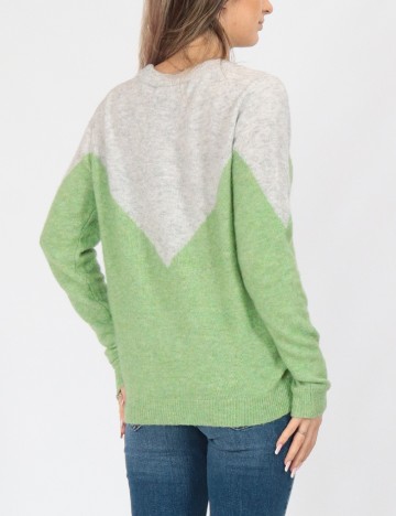 Bluza Vero Moda, verde/gri