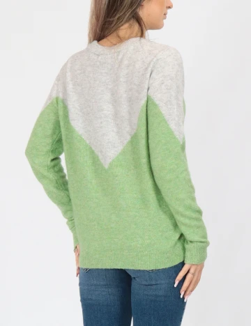 Bluza Vero Moda, verde/gri