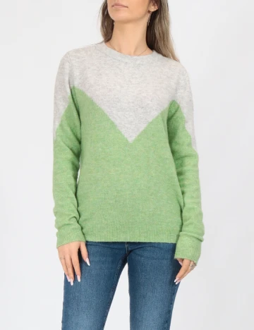 Bluza Vero Moda, verde/gri