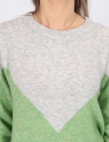 Bluza Vero Moda, verde/gri