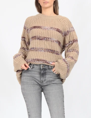 Pulover Oversize Vero Moda, maro Maro