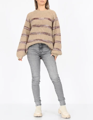 Pulover Oversize Vero Moda, maro Maro