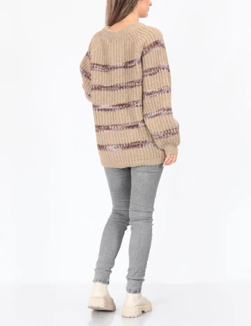 Pulover Oversize Vero Moda, maro Maro