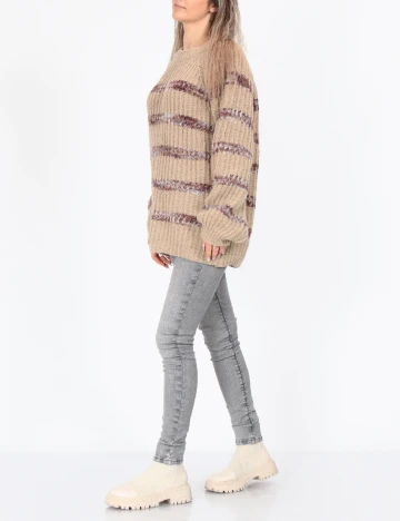 Pulover Oversize Vero Moda, maro Maro