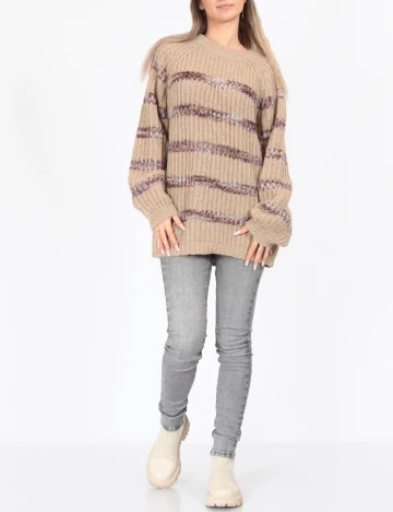 Pulover Oversize Vero Moda, maro Maro