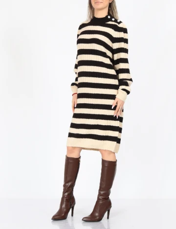 Rochie medie Vero Moda, alb/negru