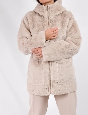Jacheta Pull&Bear, crem deschis, S