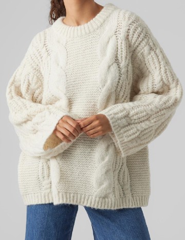 
						Pulover Oversize Vero Moda, crem