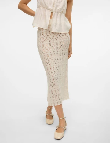 Fusta Vero Moda, crem