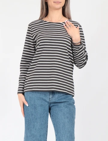 Bluza Vero Moda, alb/gri