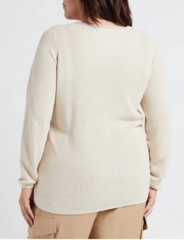 Bluza Vero Moda Curve, crem Crem