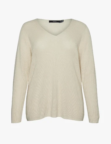 Bluza Vero Moda Curve, crem Crem