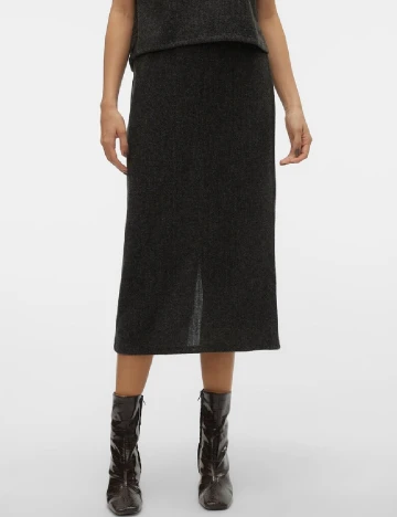 Fusta Vero Moda, gri inchis