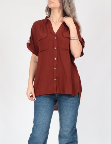 Camasa Vero Moda, caramiziu