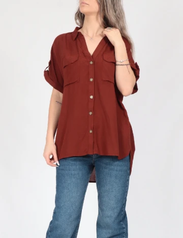 Camasa Vero Moda, caramiziu