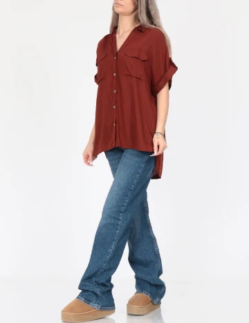 Camasa Vero Moda, caramiziu