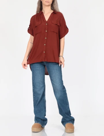 Camasa Vero Moda, caramiziu