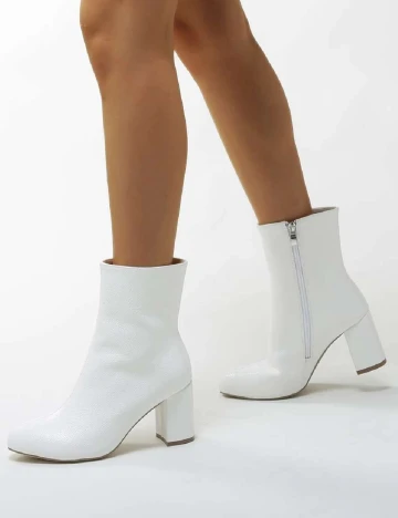 Botine SHEIN, alb