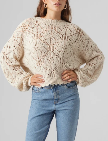 Pulover Vero Moda, ecru