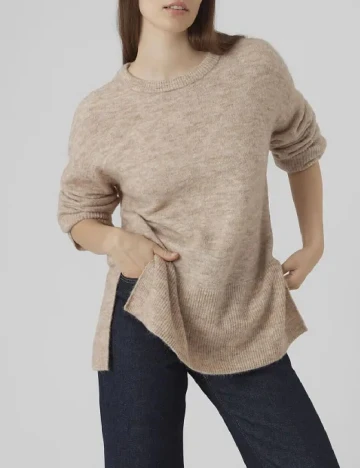 Pulover Oversize Vero Moda, maro deschis Maro