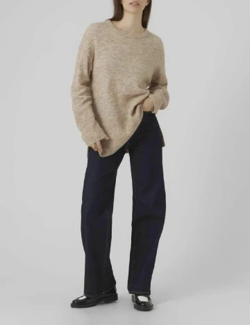 Pulover Oversize Vero Moda, maro deschis Maro