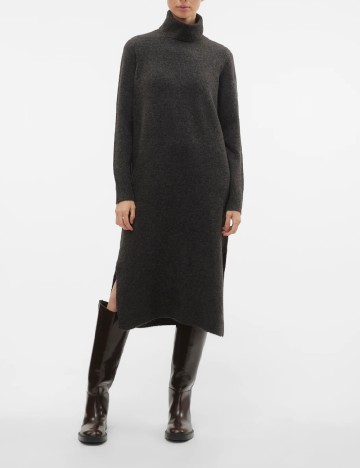 Rochie medie Vero Moda, gri inchis