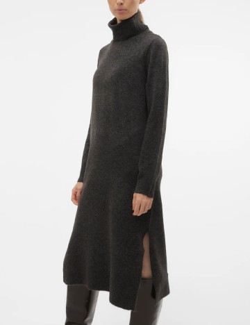 Rochie medie Vero Moda, gri inchis