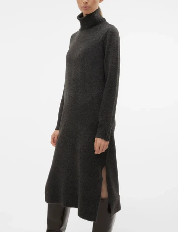 Rochie medie Vero Moda, gri inchis